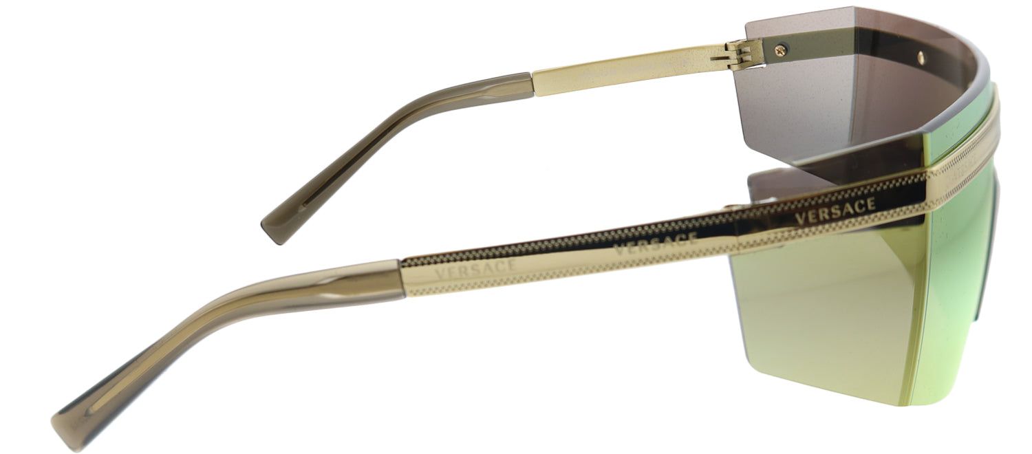 Versace VE 2208 10027P Shield Metal Gold Sunglasses with Gold Mirror Lens sold by Gaffos product image thumbnail 3