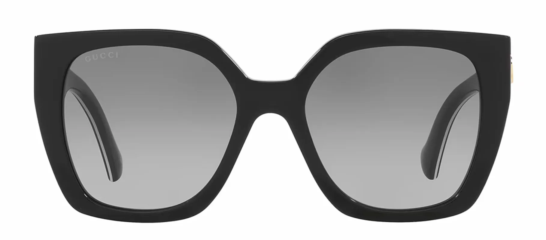 Gucci WEB GG 1300S 004 Square Plastic Black Sunglasses with Grey Gradient Lens sold by Gaffos