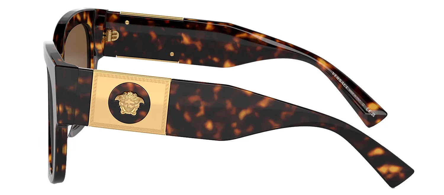 Versace VE 4437U 108/73 Square Plastic Havana Sunglasses with Brown Lens sold by Gaffos product image thumbnail 3