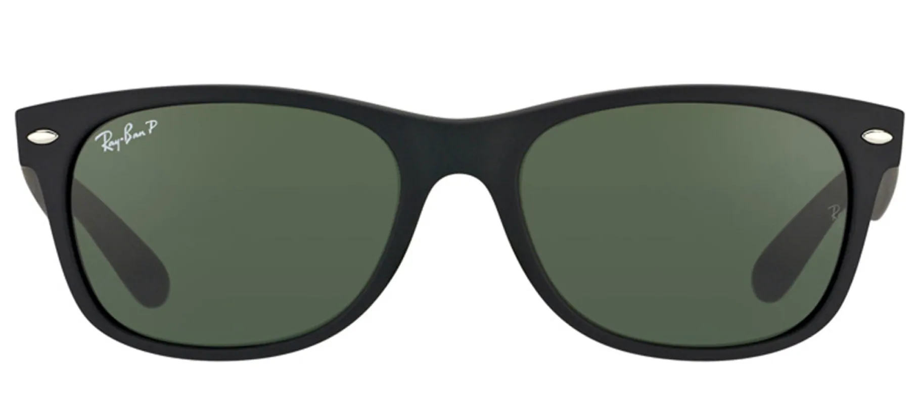 Ray-Ban New Wayfarer RB 2132 622/58 Wayfarer Plastic Black Sunglasses with Green Polarized Lens sold by Gaffos