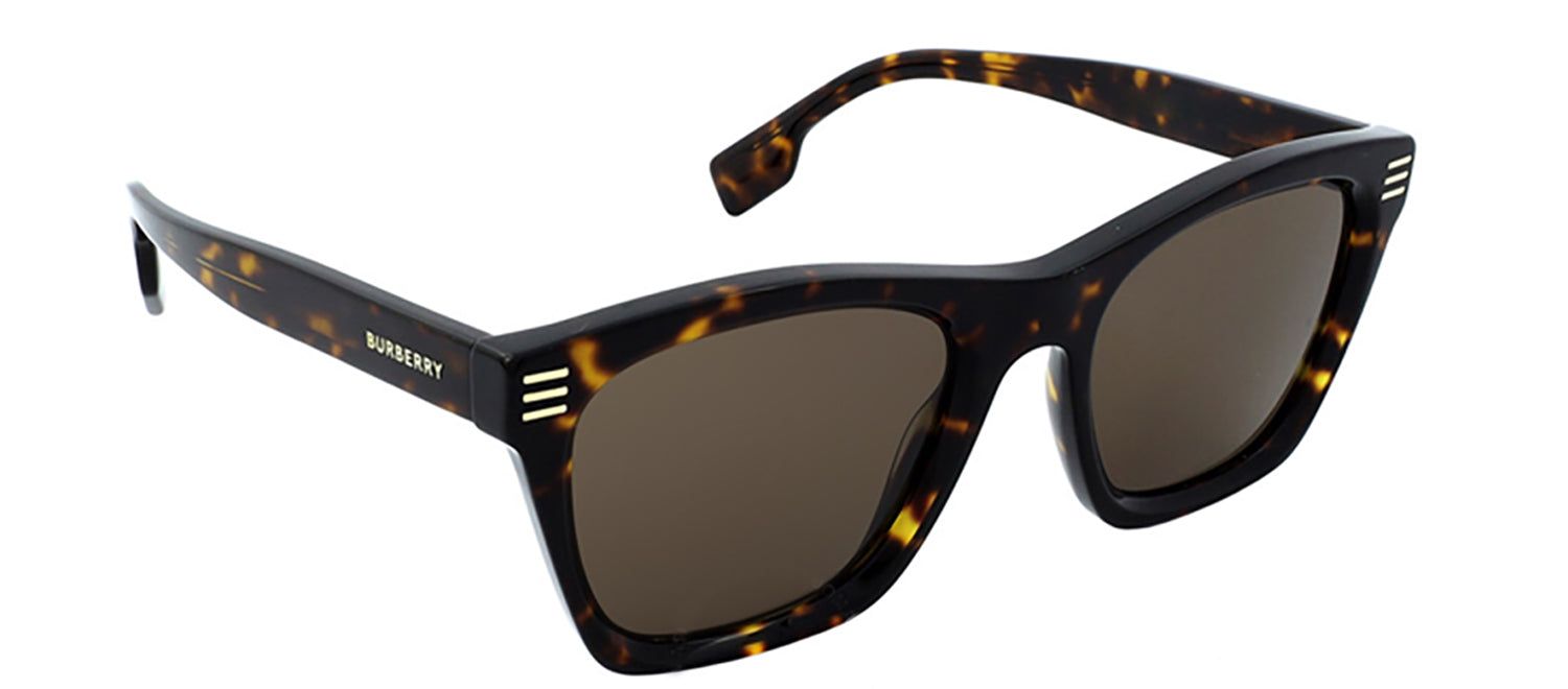 Burberry BE 4348 300273 Square Plastic Dark Havana Sunglasses with Dark Brown External treatments Lens sold by Gaffos