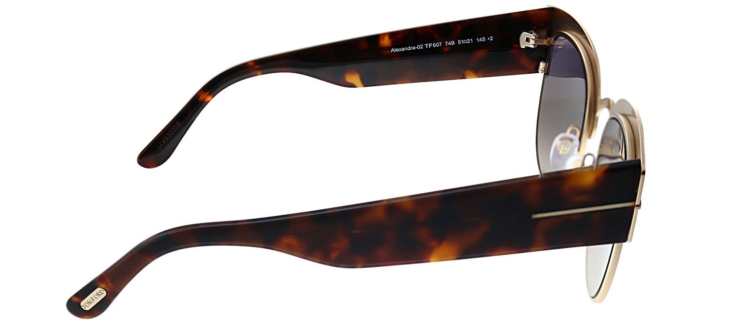 Tom Ford TF 607 74B Cat-Eye Metal Pink Sunglasses with Purple Gradient Lens sold by Gaffos product image thumbnail 3