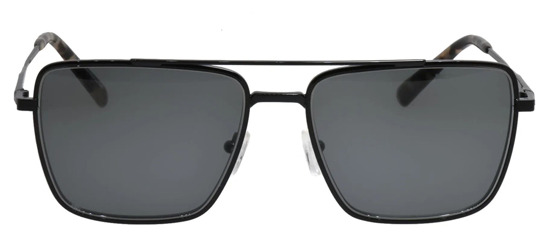 Michael Kors MK 1154 100587 Square Metal Black Sunglasses with Grey Lens sold by Gaffos