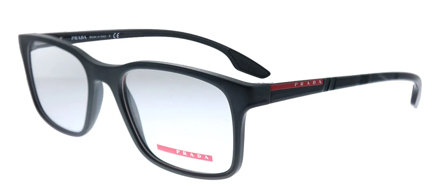 Prada Linea Rossa Lifestyle PS 01LV 1BO1O1 Square Plastic Black Eyeglasses with Demo Lens sold by Gaffos product image thumbnail 2
