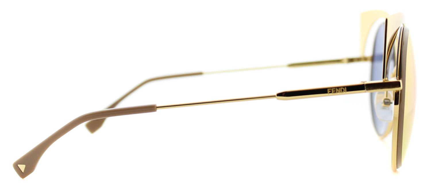 Fendi FF 0177 001 Cat-Eye Metal Gold Sunglasses with Gold Mirror Lens sold by Gaffos product image thumbnail 3