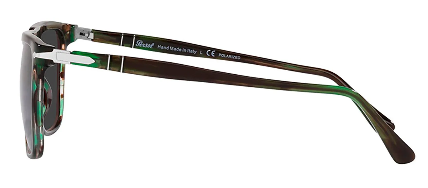 Persol PO 3225S 115648 Rectangle Plastic Green Sunglasses with Grey Polarized Lens sold by Gaffos product image thumbnail 3