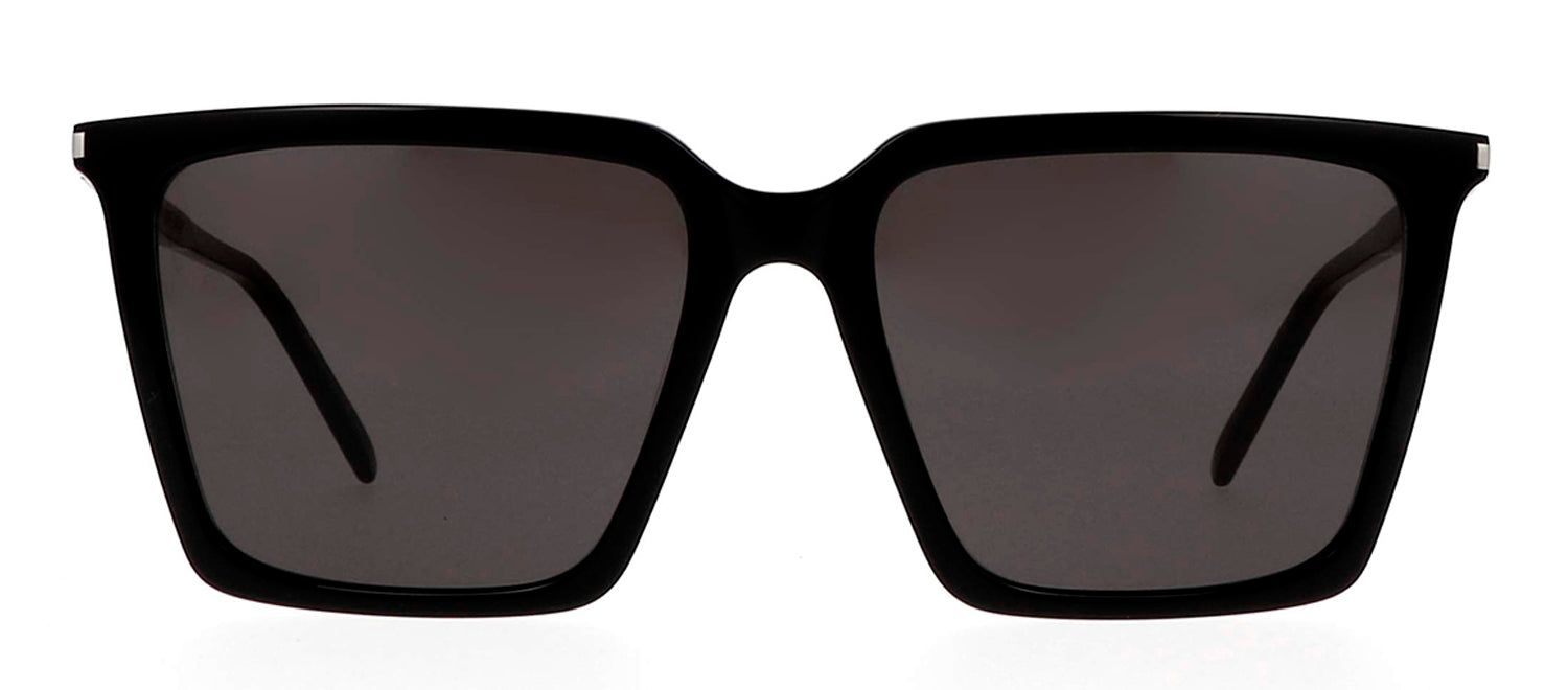 Saint Laurent SL 474S 1 Square Plastic Black Sunglasses with Grey Lens sold by Gaffos
