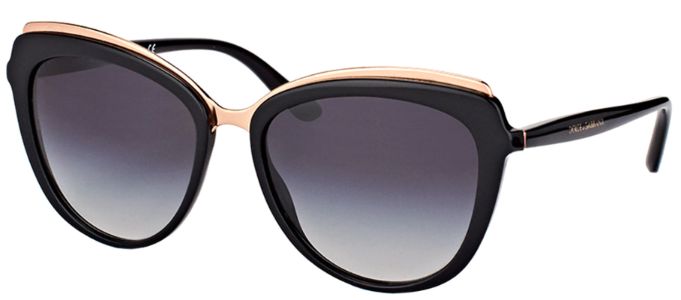 Dolce & Gabbana DG 4304 501/8G Cat-Eye Plastic Black Sunglasses with Grey Gradient Lens sold by Gaffos