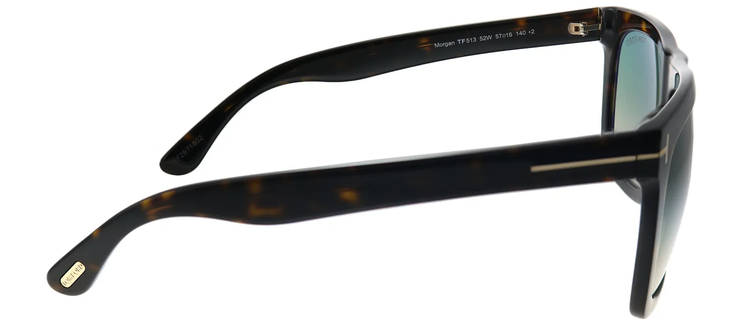 Tom Ford Morgan TF 513 52W Black Rectangle Plastic Tortoise/ Havana Sunglasses with Grey Gradient Lens sold by Gaffos product image thumbnail 3