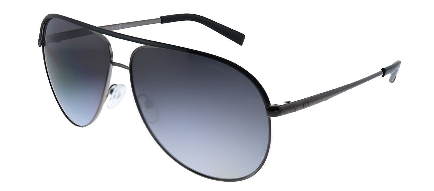 Armani Exchange AX 2002 6006T3 Aviator Metal Gunmetal Sunglasses with Grey Gradient Lens sold by Gaffos product image thumbnail 2