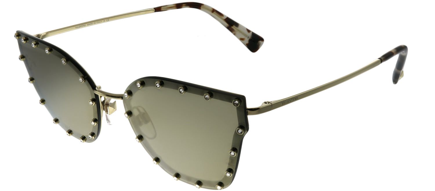 Valentino VA 2028 30035A Butterfly Metal Gold Sunglasses with Gold Mirror Lens sold by Gaffos product image thumbnail 2