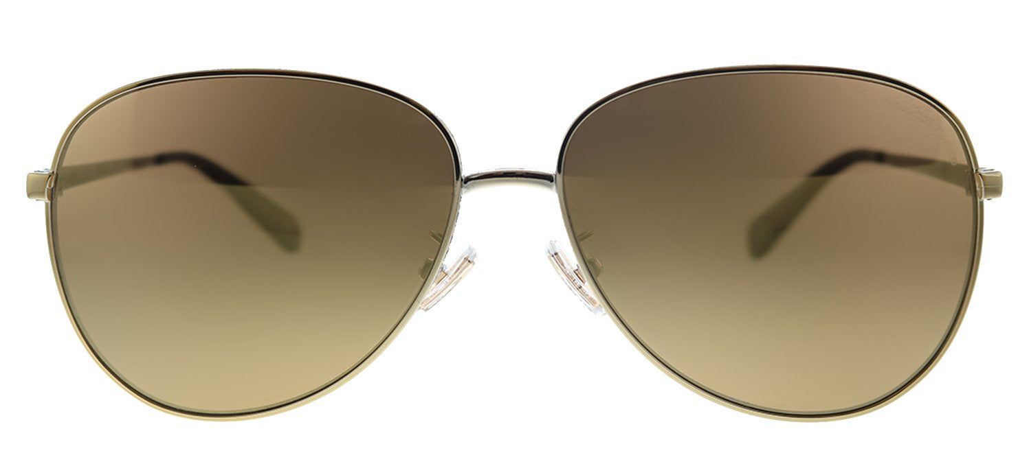 Coach HC 7094 90052T Aviator Metal Gold Sunglasses with Brown Mirrored Polarized Lens sold by Gaffos