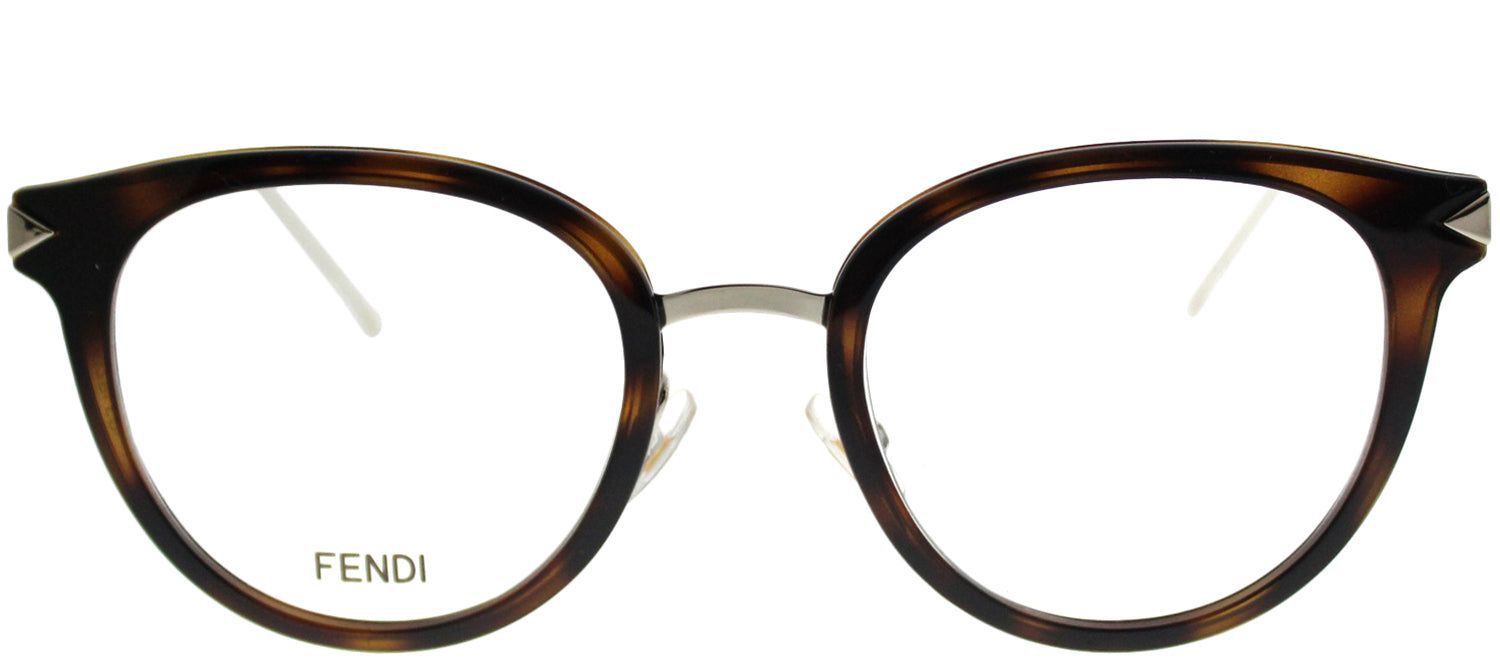Fendi FF 0166 V4Z Round Plastic Tortoise/ Havana Eyeglasses with Demo Lens sold by Gaffos