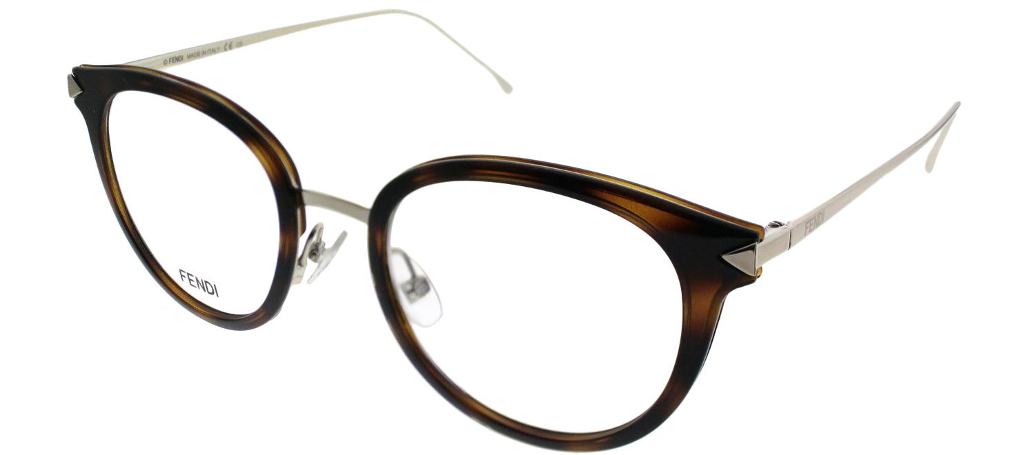 Fendi FF 0166 V4Z Round Plastic Tortoise/ Havana Eyeglasses with Demo Lens sold by Gaffos product image thumbnail 2