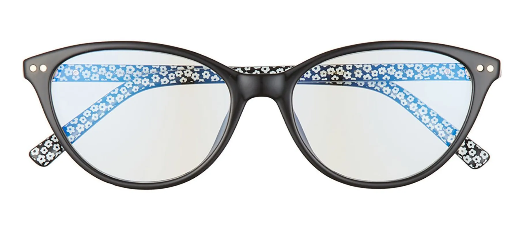 Kate Spade KS Roanne 807 Cat-Eye Plastic Black Readers with Clear Blue Block Lens sold by Gaffos