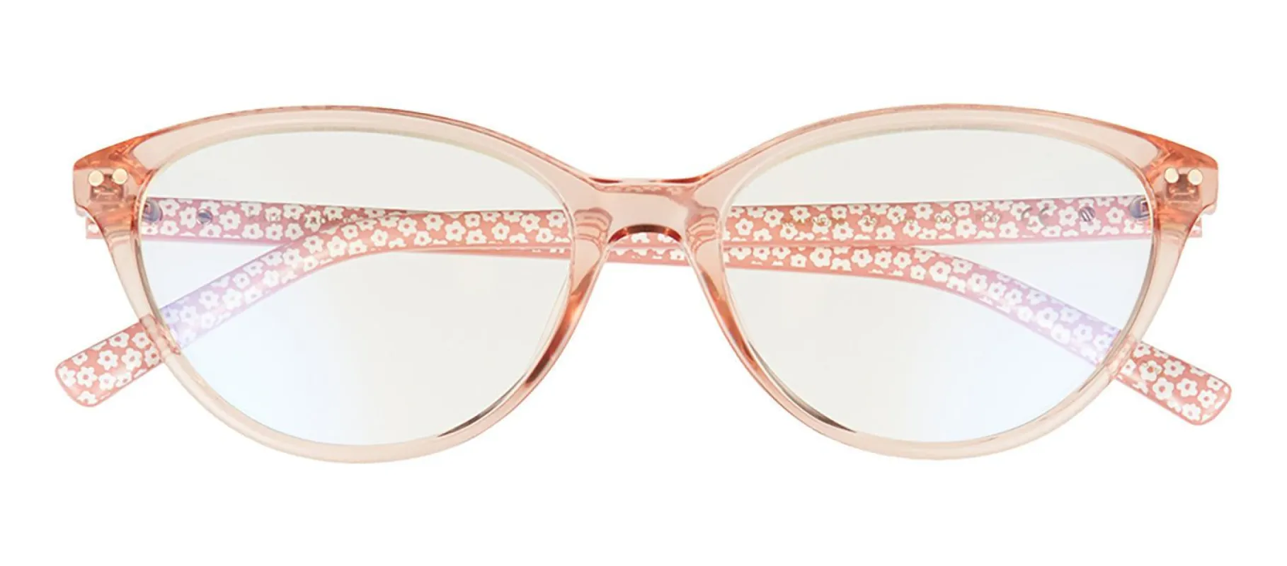 Kate Spade KS Roanne 35J Cat-Eye Plastic Pink Readers with Clear Blue Block Lens sold by Gaffos