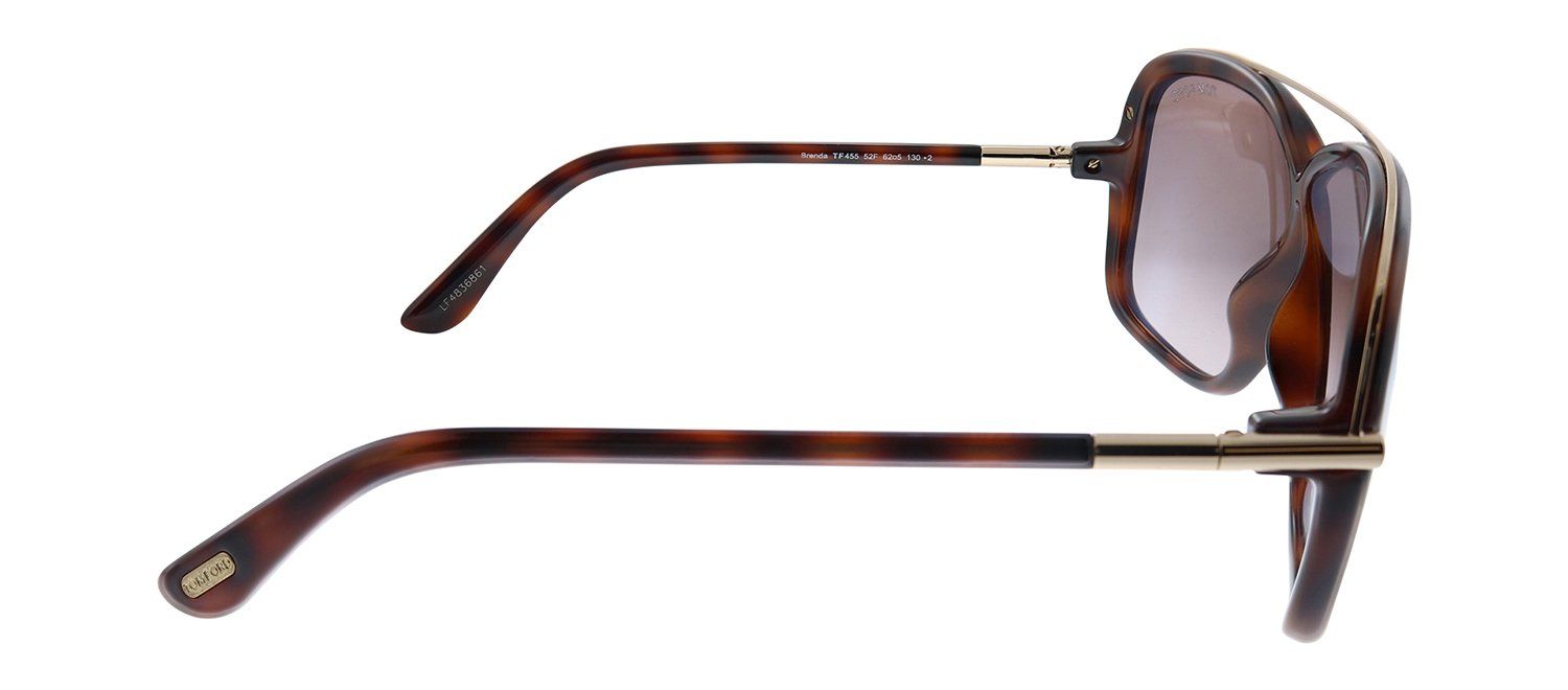 Tom Ford FT 455 52F Rectangle Plastic Havana Sunglasses with Brown Gradient Lens sold by Gaffos product image thumbnail 3