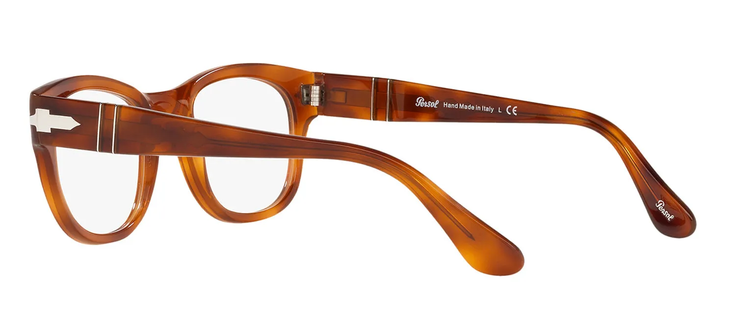 Persol PO 3270V 96 Rectangle Plastic Terra Di Siena Eyeglasses with Logo Stamped Demo Lenses sold by Gaffos product image thumbnail 5