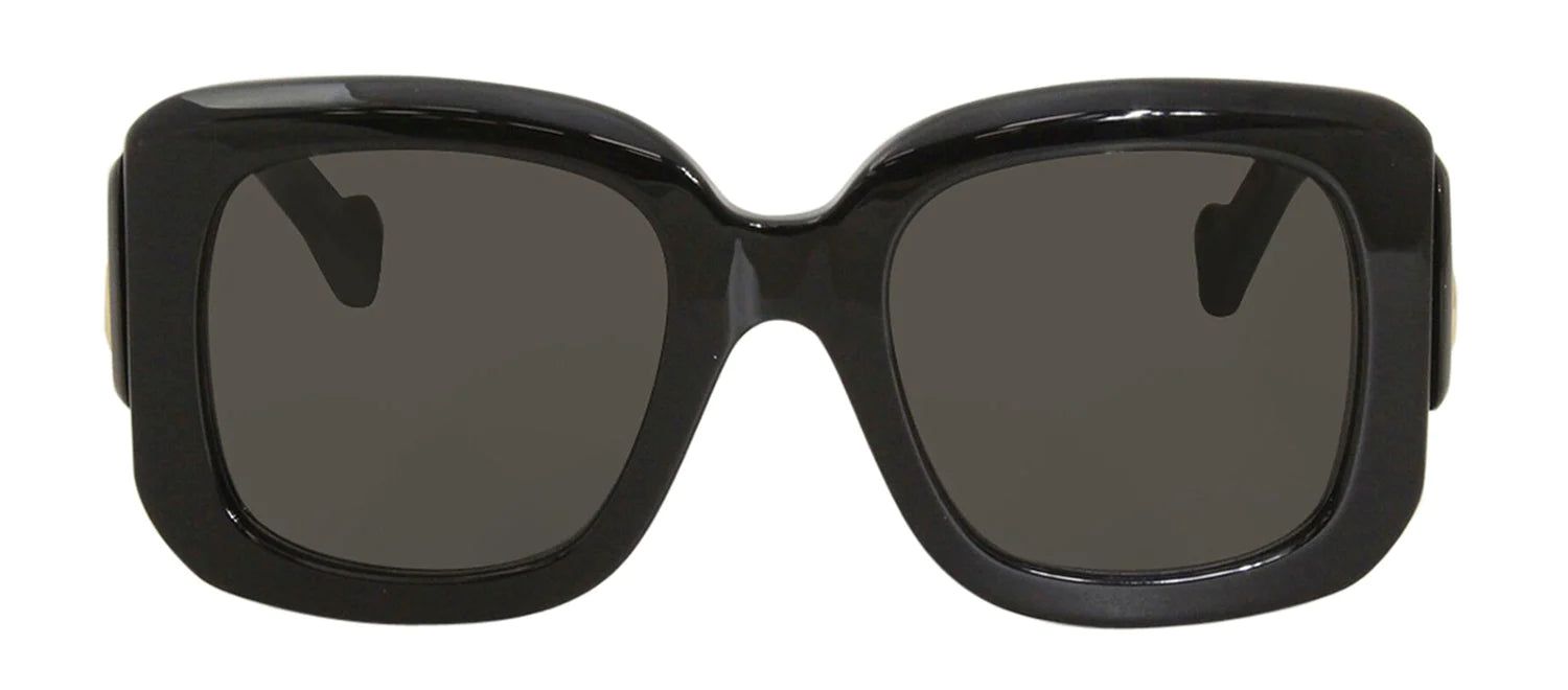 Balenciaga BB 0069S 001 Square Plastic Black Sunglasses with Grey Lens sold by Gaffos