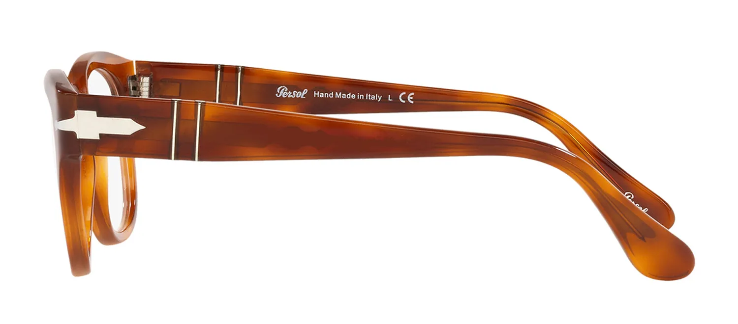 Persol PO 3270V 96 Rectangle Plastic Terra Di Siena Eyeglasses with Logo Stamped Demo Lenses sold by Gaffos product image thumbnail 4