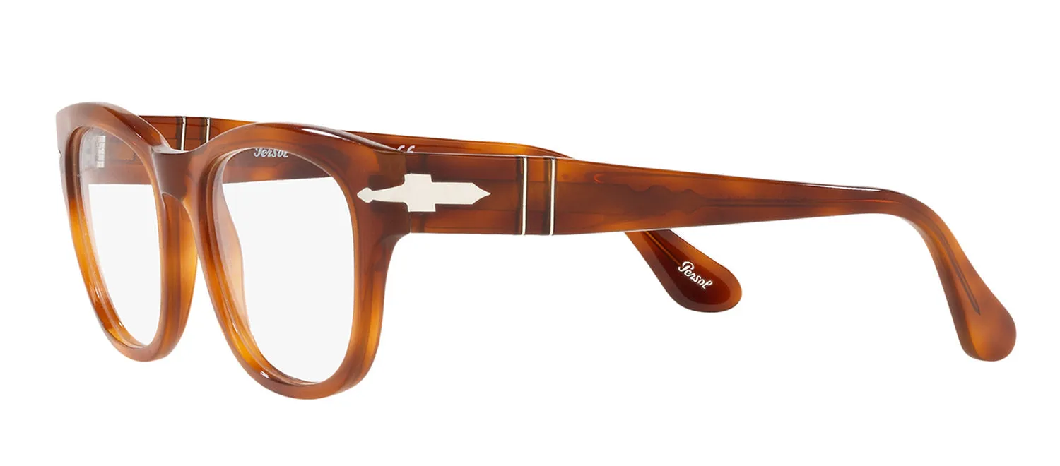 Persol PO 3270V 96 Rectangle Plastic Terra Di Siena Eyeglasses with Logo Stamped Demo Lenses sold by Gaffos product image thumbnail 3