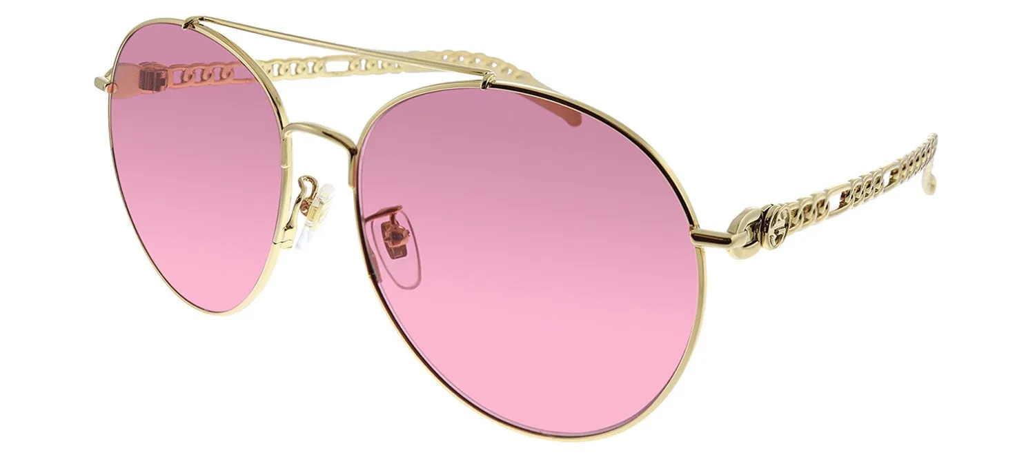 Gucci GG 0725S 003 Pilot Metal Red Sunglasses with Red Lens sold by Gaffos product image thumbnail 2