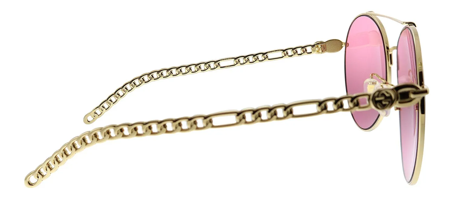 Gucci GG 0725S 003 Pilot Metal Red Sunglasses with Red Lens sold by Gaffos product image thumbnail 3