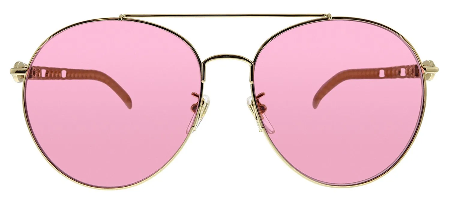 Gucci GG 0725S 003 Pilot Metal Red Sunglasses with Red Lens sold by Gaffos