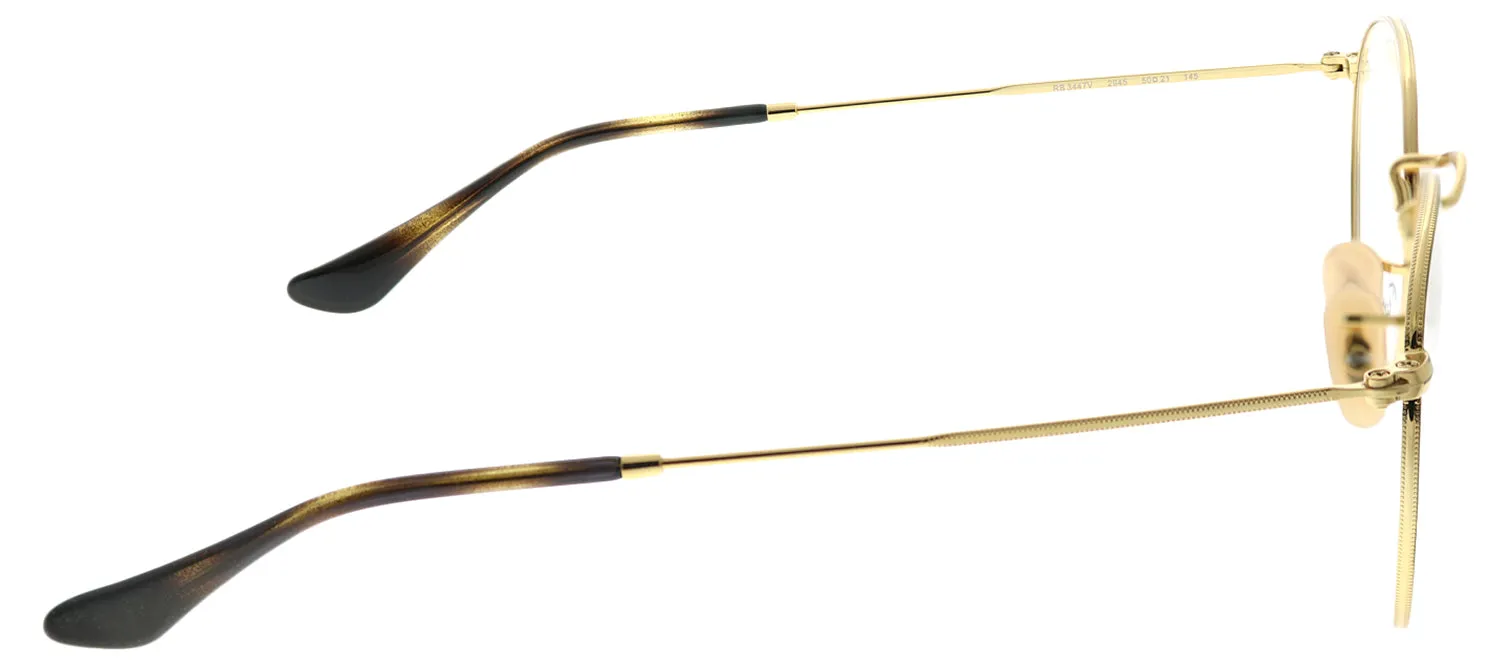 Ray-Ban RX 3447V 2945 Round Metal Gold Eyeglasses with Demo Lens sold by Gaffos product image thumbnail 3