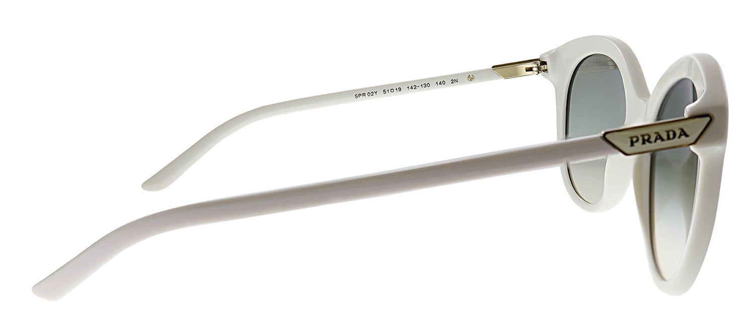 Prada PR 02YS 142130 Round Plastic White Sunglasses with Grey Gradient Lens sold by Gaffos product image thumbnail 3