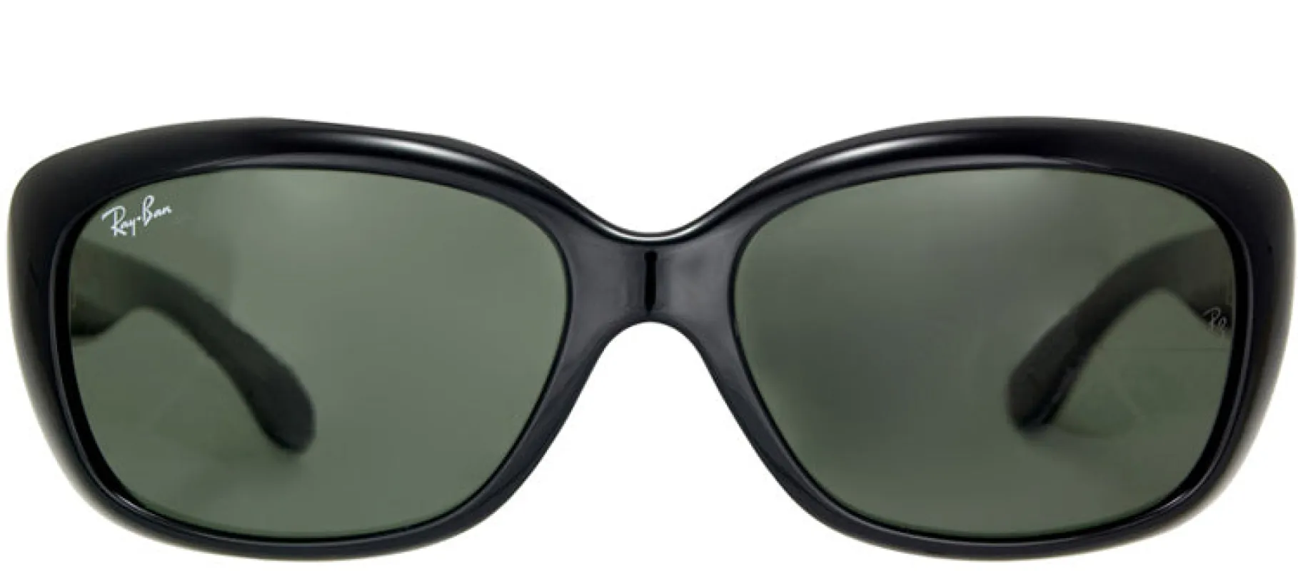 Ray-Ban RB 4101 601 Rectangle Plastic Black Sunglasses with Green Lens sold by Gaffos