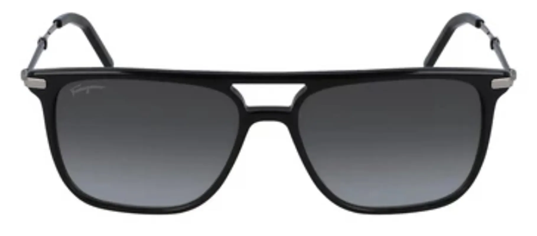 Salvatore Ferragamo SF 966S 001 Square Plastic Black Sunglasses with Grey Gradient Lens sold by Gaffos