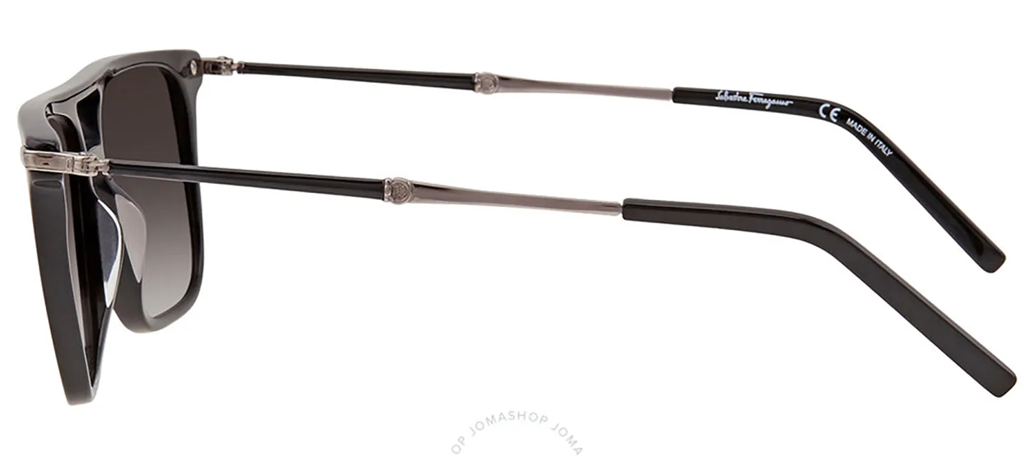 Salvatore Ferragamo SF 966S 001 Square Plastic Black Sunglasses with Grey Gradient Lens sold by Gaffos product image thumbnail 3