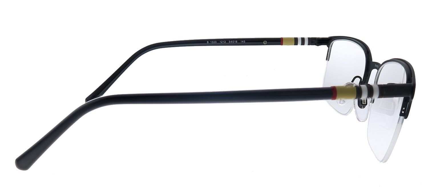 Burberry BE 1323 1213 Rectangle Metal Black Rubber Eyeglasses with Demo Lens sold by Gaffos product image thumbnail 3