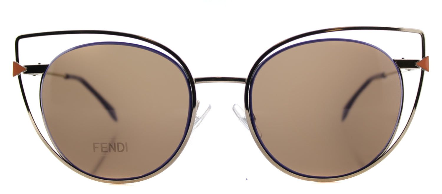 Fendi FF 0176 3YG Cat-Eye Metal Gold Sunglasses with Brown Lens sold by Gaffos