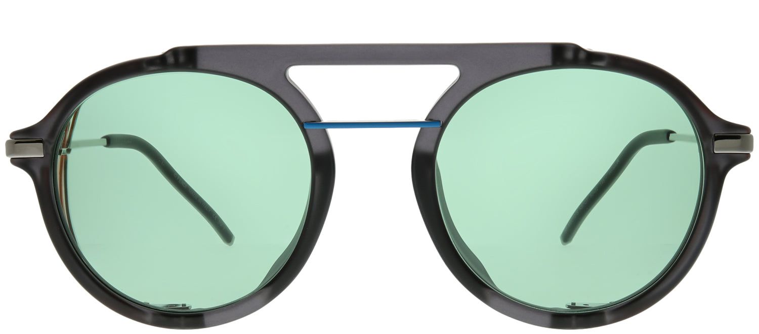 Fendi FF M0012/S KB7 Round Plastic Grey Sunglasses with Green Lens sold by Gaffos