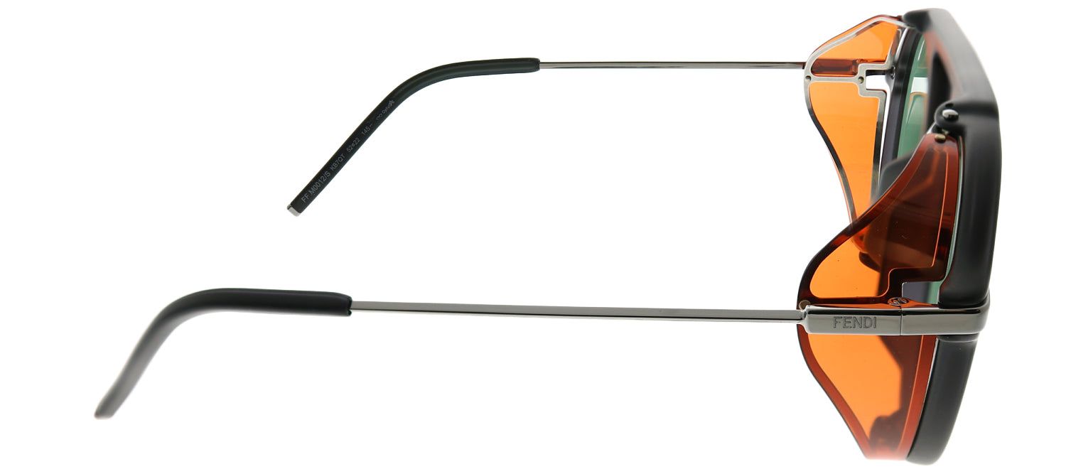 Fendi FF M0012/S KB7 Round Plastic Grey Sunglasses with Green Lens sold by Gaffos product image thumbnail 3