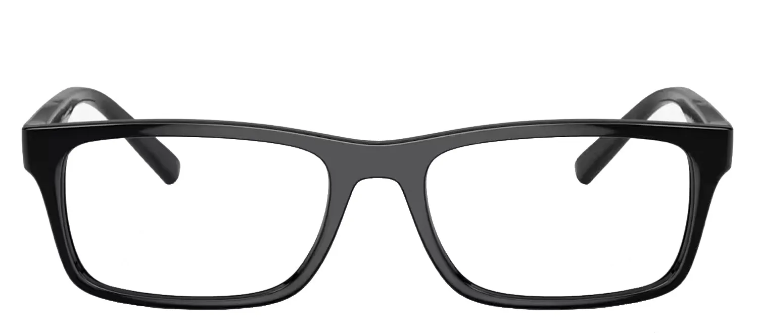 Armani Exchange AX 3115 8158 Rectangle Plastic Black Eyeglasses with Logo Stamped Demo Lenses sold by Gaffos