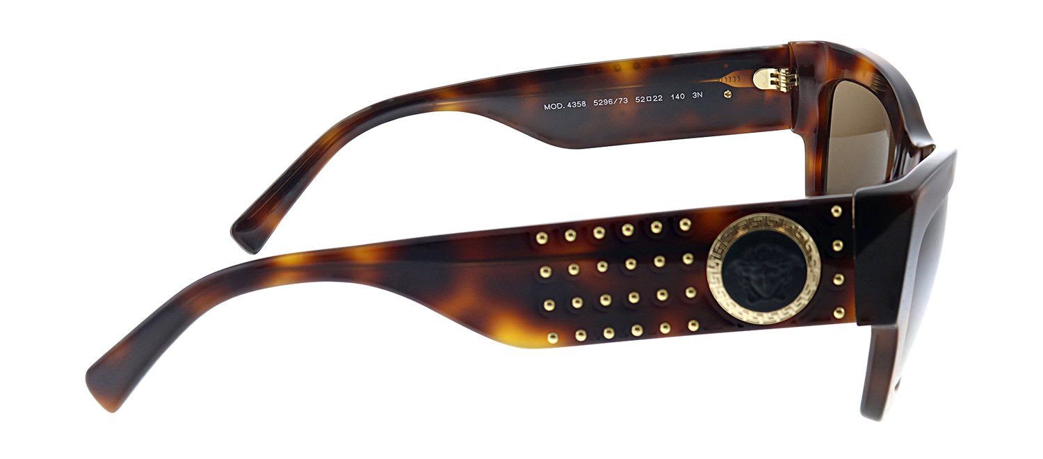 Versace VE 4358 529673 Rectangle Plastic Tortoise Sunglasses with Brown Lens sold by Gaffos product image thumbnail 3