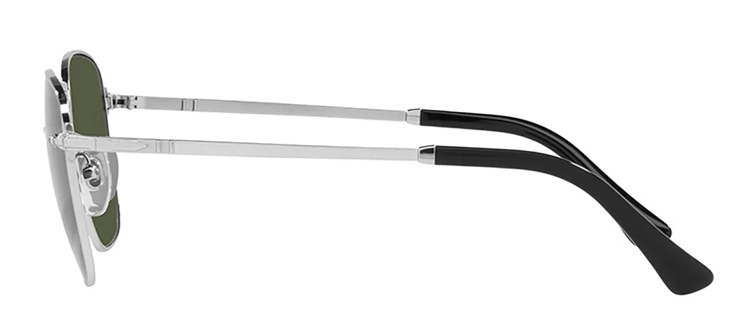 Persol PO 2490S 518/31 Square Metal Silver Sunglasses with Green Lens sold by Gaffos product image thumbnail 3