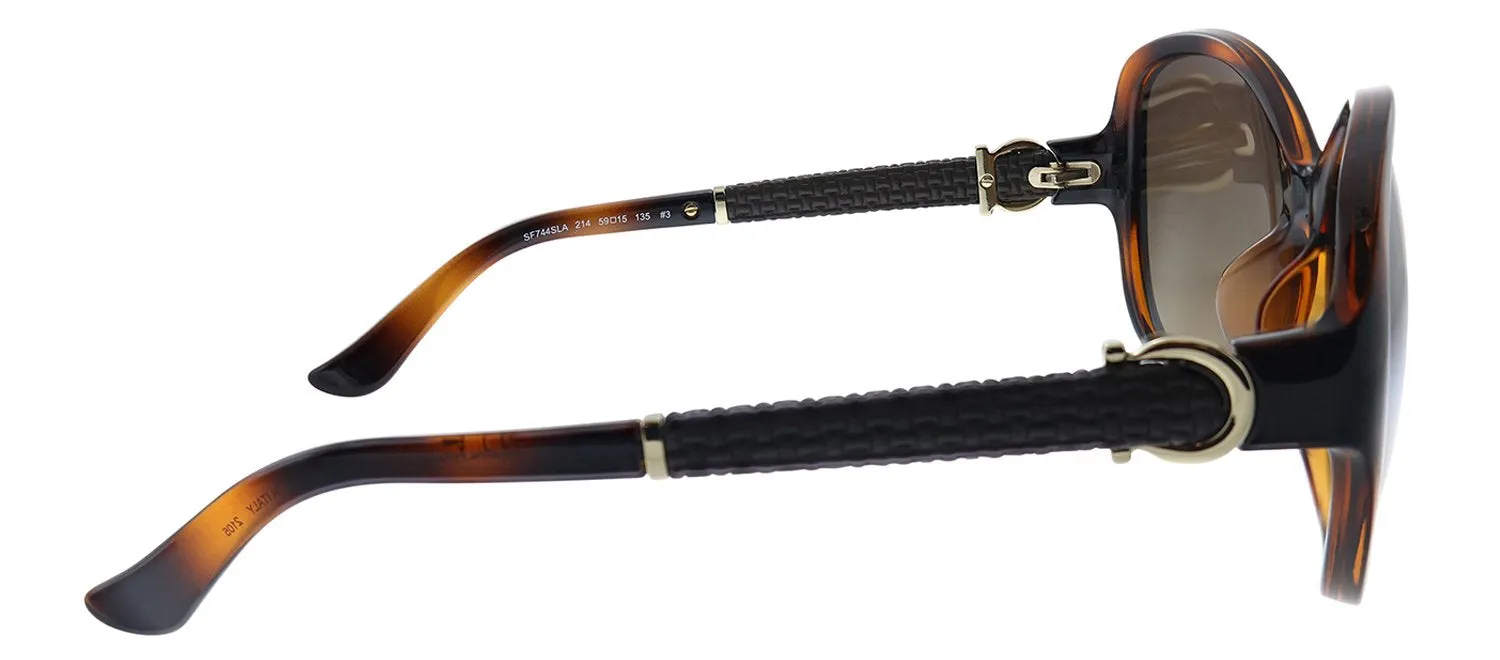 Salvatore Ferragamo SF 744SLA 214 Butterfly Plastic Tortoise Sunglasses with Brown Gradient Lens sold by Gaffos product image thumbnail 3