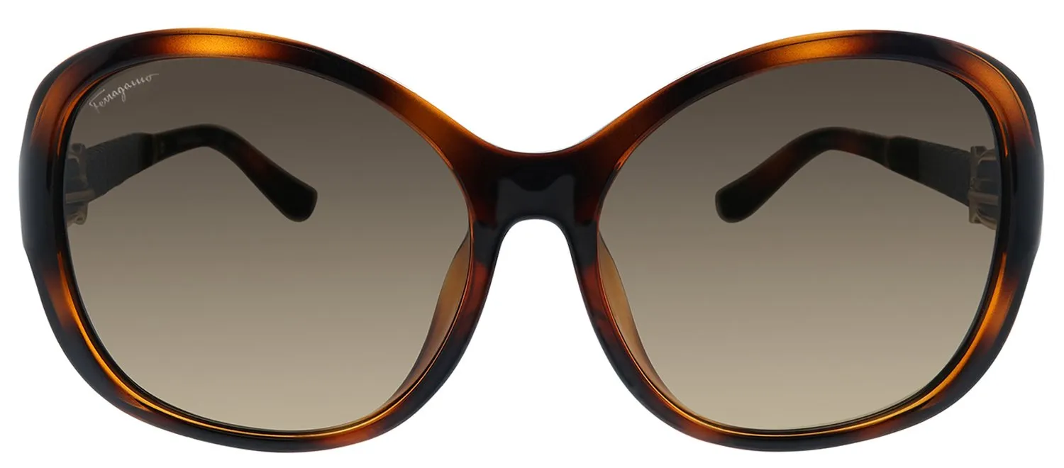 Salvatore Ferragamo SF 744SLA 214 Butterfly Plastic Tortoise Sunglasses with Brown Gradient Lens sold by Gaffos