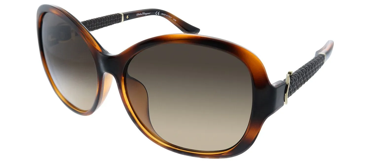 Salvatore Ferragamo SF 744SLA 214 Butterfly Plastic Tortoise Sunglasses with Brown Gradient Lens sold by Gaffos product image thumbnail 2