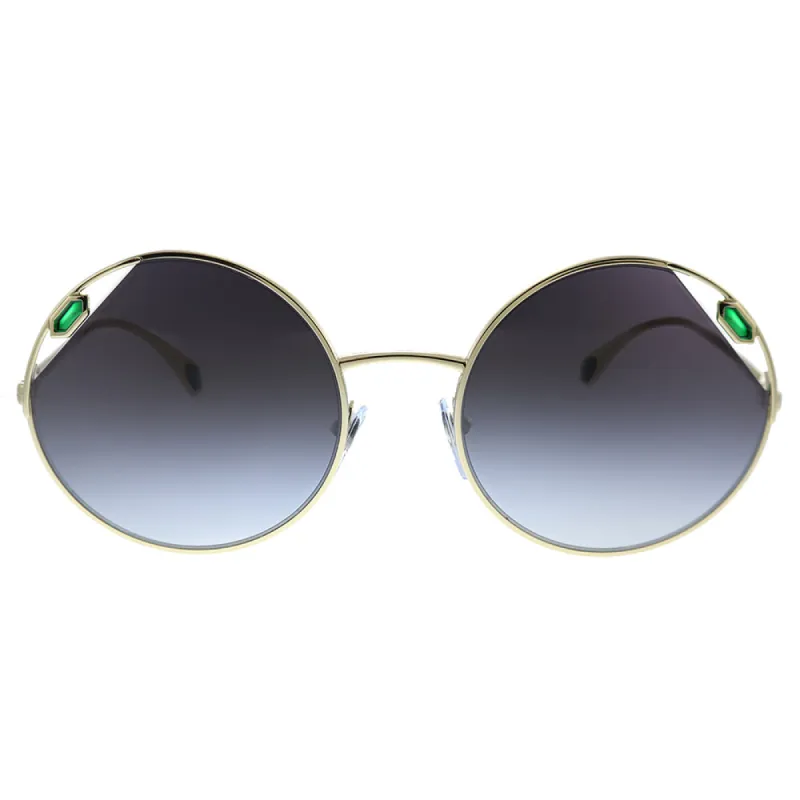 Bvlgari BV 6159 278/8G Round Metal Gold Sunglasses with Grey Gradient Lens sold by Gaffos