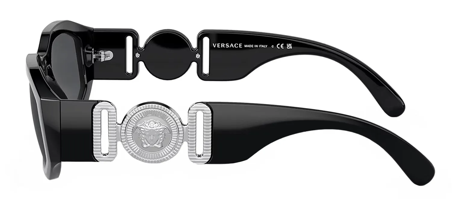 Versace VE 4361 542287 Geometric Plastic Black Sunglasses with Grey Lens sold by Gaffos product image thumbnail 3