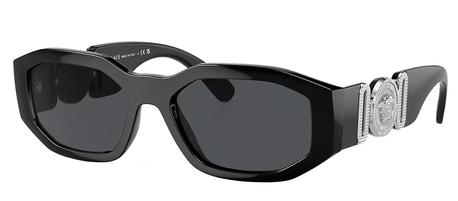 Versace VE 4361 542287 Geometric Plastic Black Sunglasses with Grey Lens sold by Gaffos product image thumbnail 2