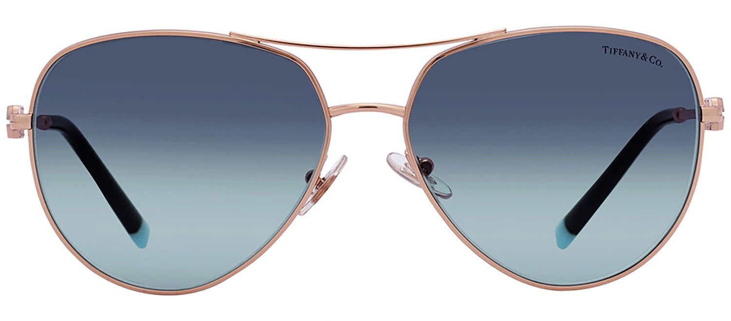 Tiffany & Co. TF 3083B 61059S Pilot Metal Rubedo Sunglasses with Azure Blue Gradient Lens sold by Gaffos product image thumbnail 2