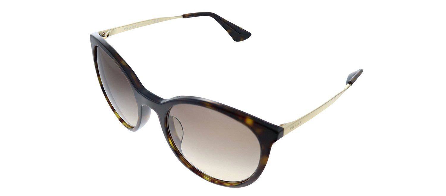 Prada PR 17SSF 2AU3D0 Oval Plastic Havana Sunglasses with Brown Gradient Lens sold by Gaffos product image thumbnail 2