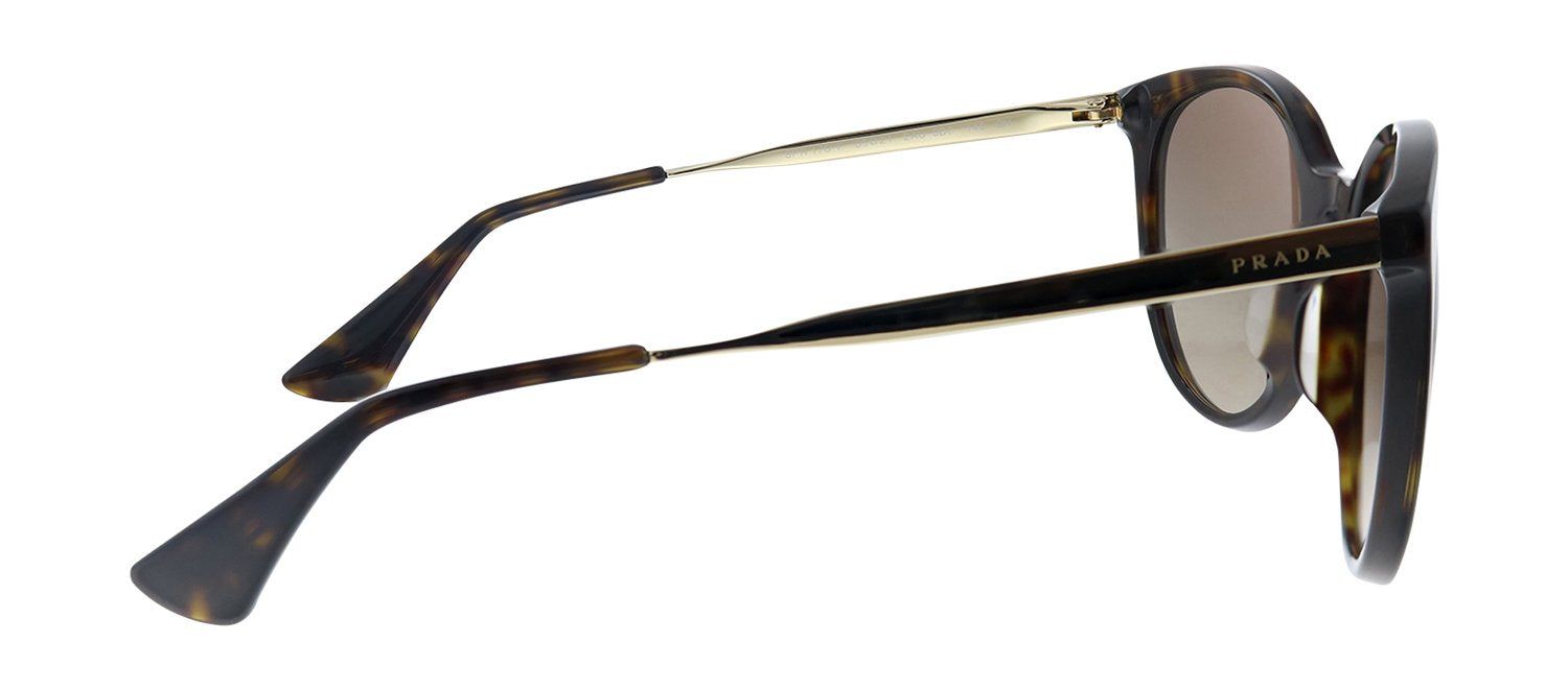Prada PR 17SSF 2AU3D0 Oval Plastic Havana Sunglasses with Brown Gradient Lens sold by Gaffos product image thumbnail 3
