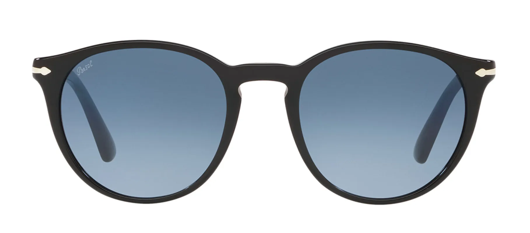 Persol PO 3152S 9014Q8 Round Plastic Black Sunglasses with Blue Gradient Lens sold by Gaffos